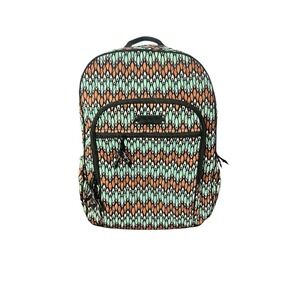 Vera Bradley Full-Size Quilted Backpack in Sierra Stream Excellent Condition